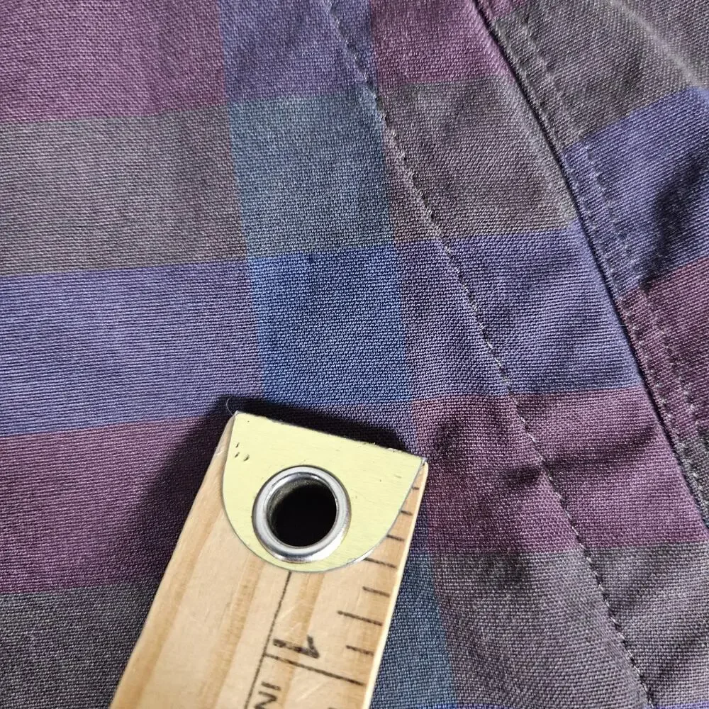 Lululemon Commission Shorts Mens 38 Blue Maroon Plaid Check Stretch‎ 10